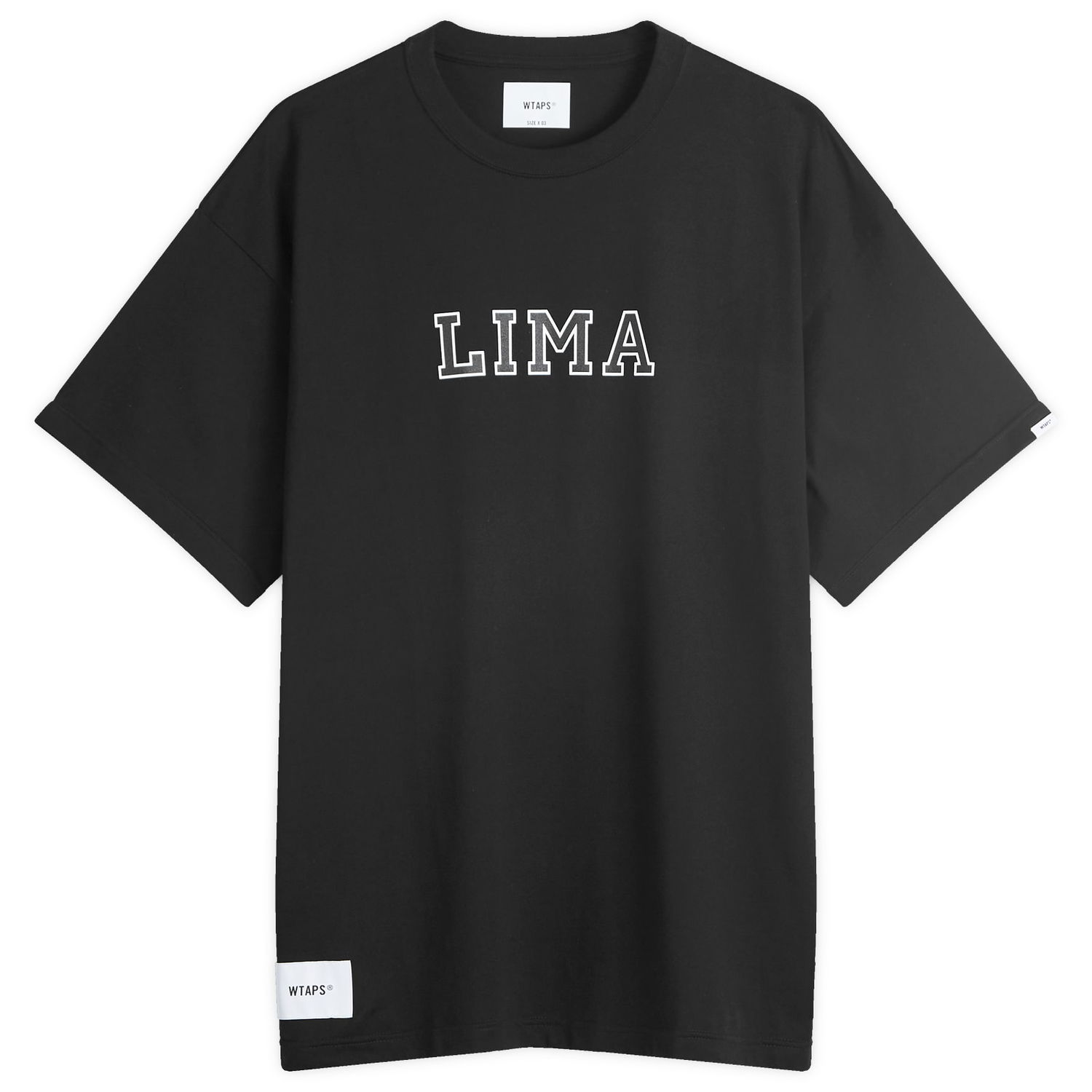 Majica WTAPS Phonetic Print T-Shirt Črna | 242ATDT-CSM05-BLK, 0