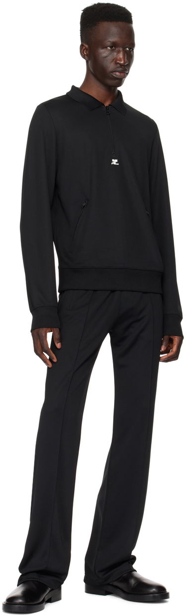 Polo majica Courrèges Courrèges Zip Sweatshirt Črna | 124JVE063JS0091, 3
