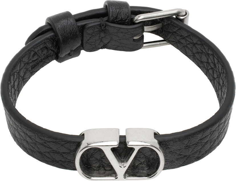 Zapestnica Valentino Valentino Garavani VLogo Signature Grainy Calfskin Bracelet Črna | 6Y2J0S49GMY