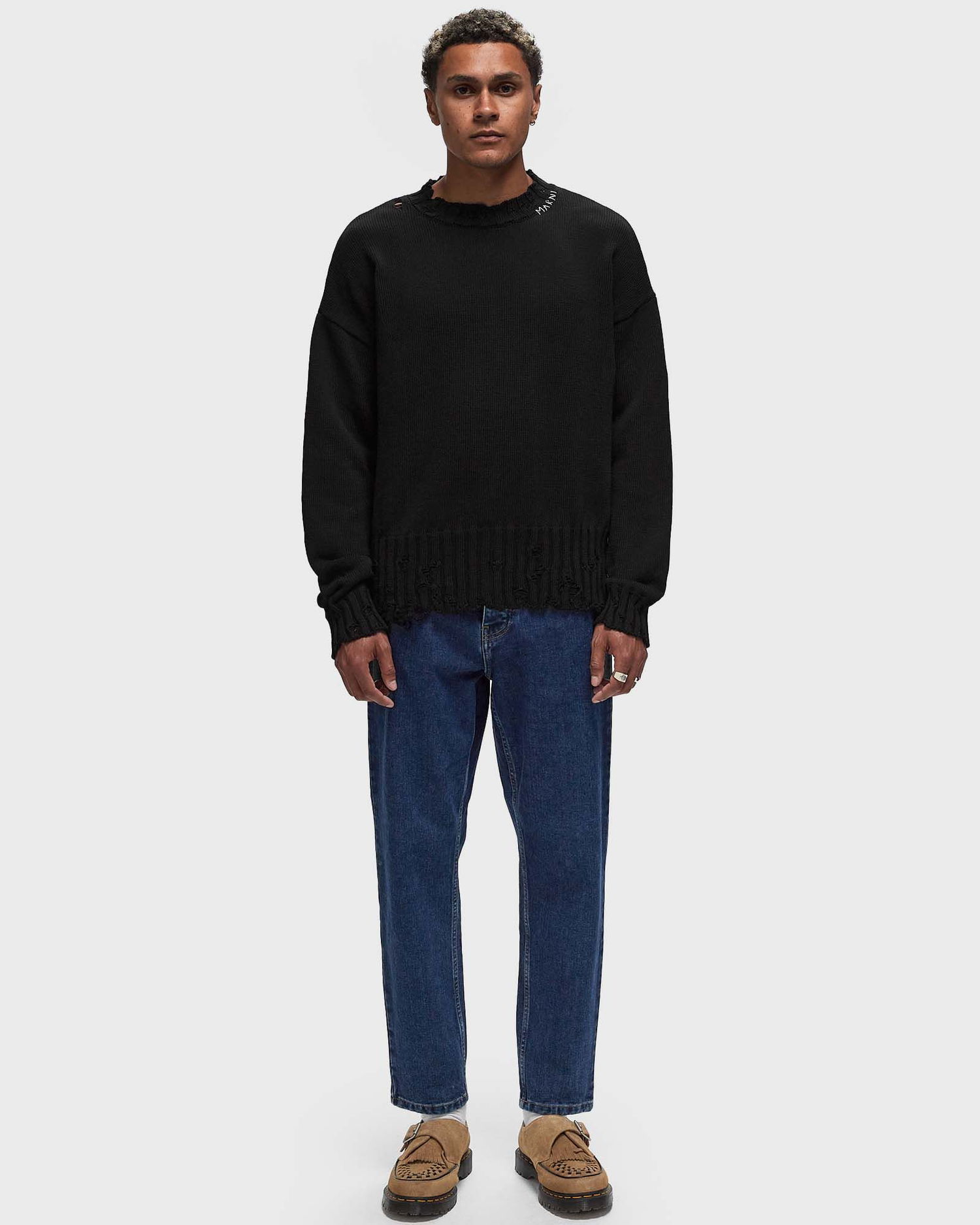 Pleteni pulover Marni Twisted Sweater Črna | GCMG0210A0 UFC652, 1