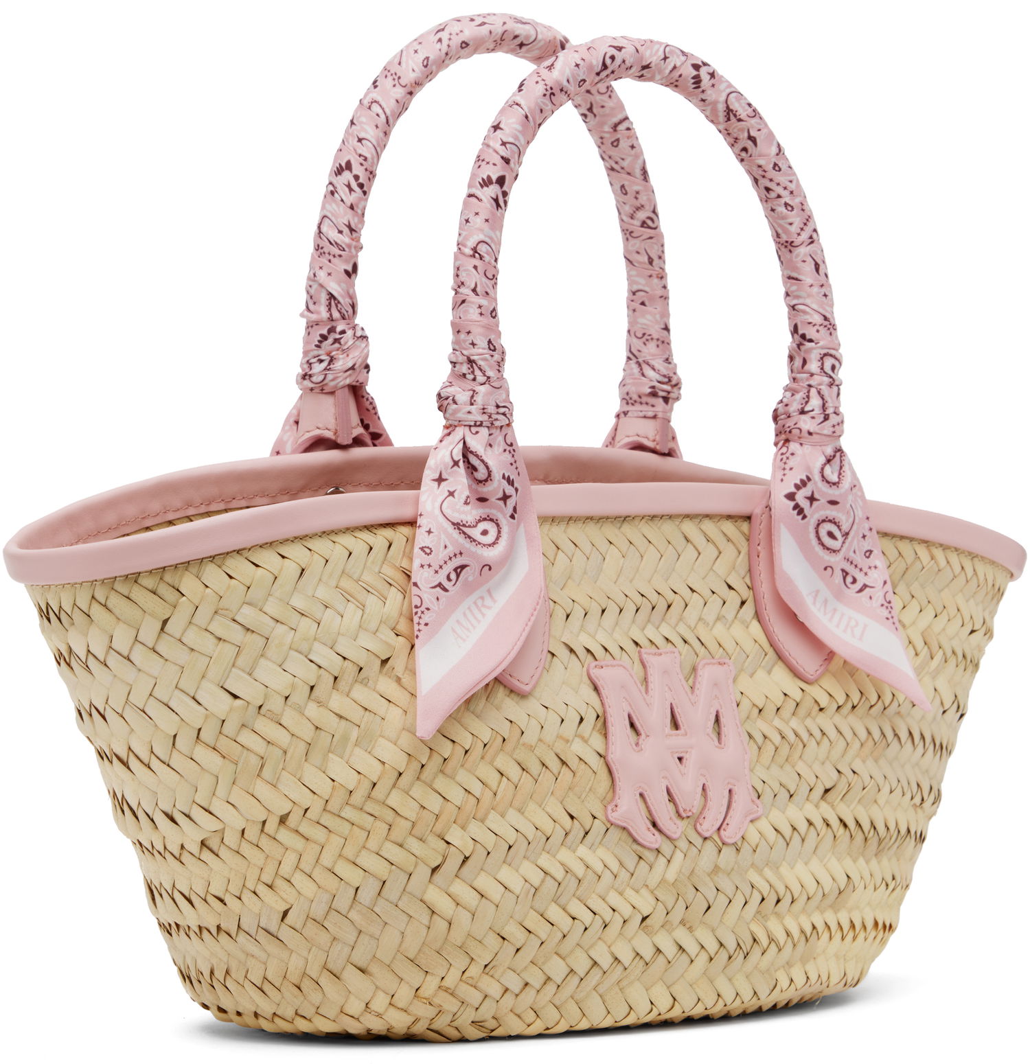 Torbica AMIRI AMIRI MA Raffia Micro Tote Roza | AWBGTO1002, 1