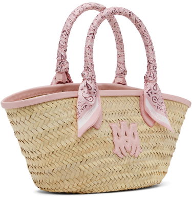 Torbica AMIRI AMIRI MA Raffia Micro Tote Roza | AWBGTO1002, 1