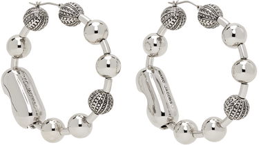 Uhani Marc Jacobs Marc Jacobs Monogram Ball Chain Hoop Earrings Kovinski | 2S4JER001J02, 1