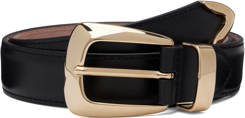 Pasovi Khaite KHAITE Benny Leather Belt Črna | 10013-763