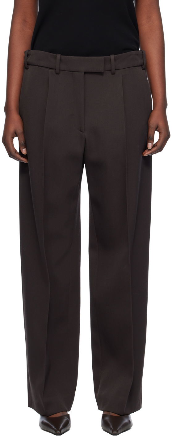 Hlače The Row Trousers Wide Leg Rjava | 7715-W2830