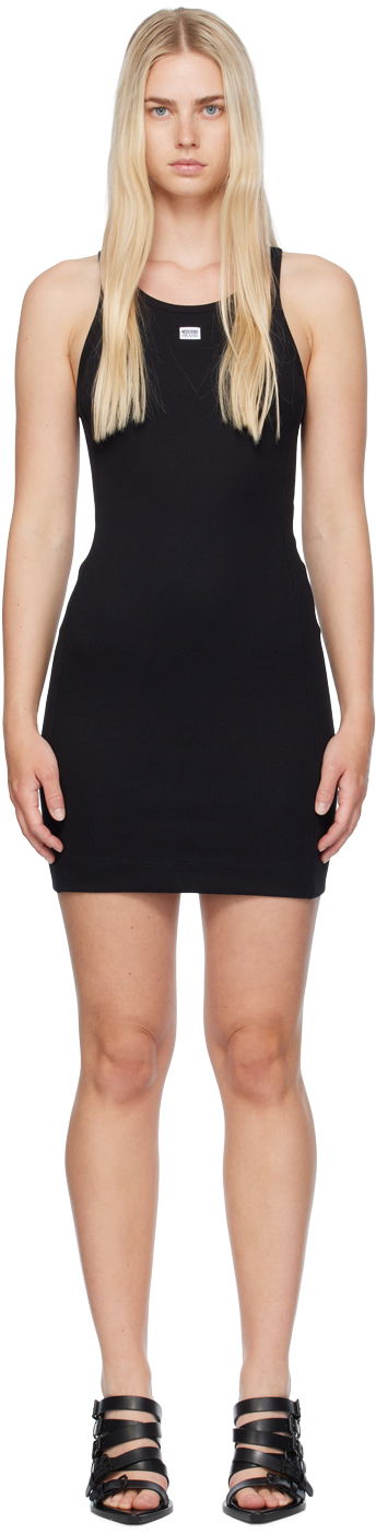 Obleke Moschino Moschino Jeans Patch Mini Dress Črna | 242K10446