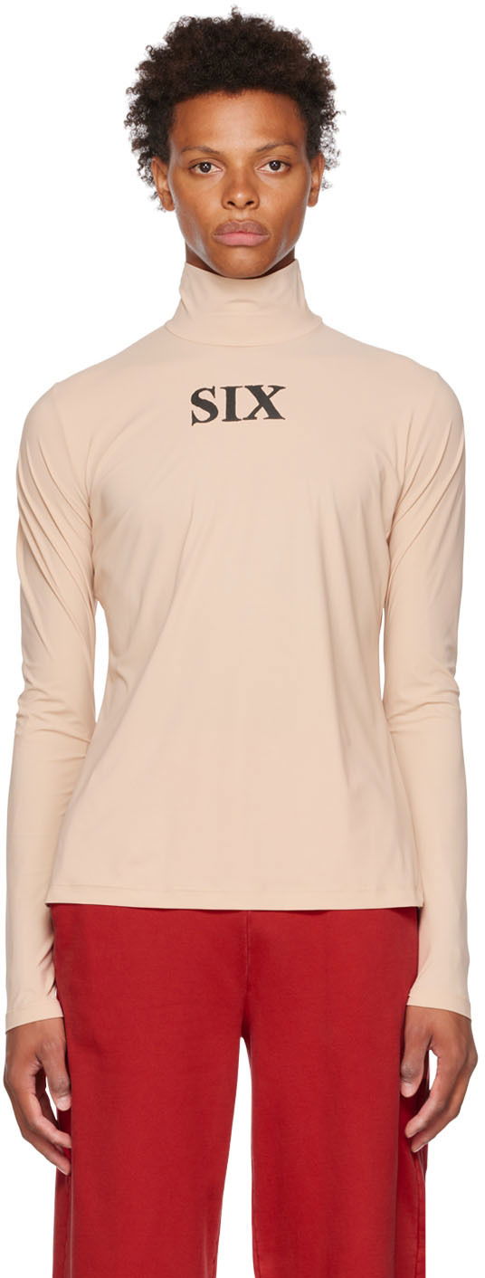 Majica Maison Margiela 'Six' Print Turtleneck Bež | S62NC0110 S20518, 0