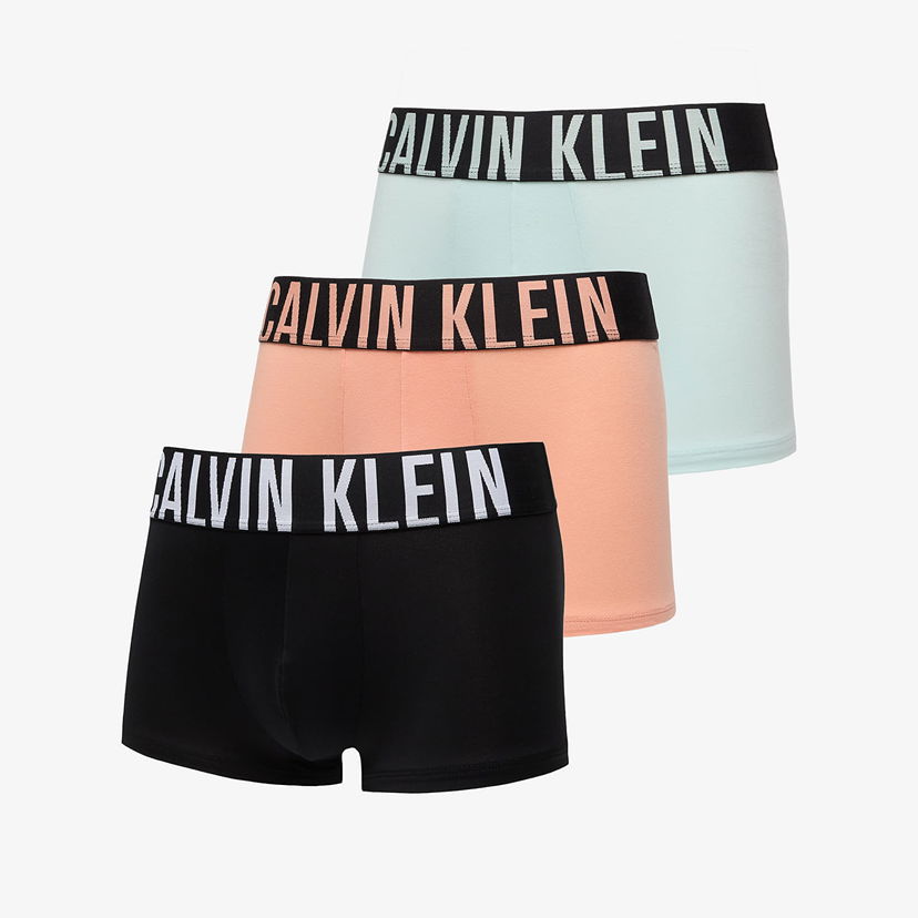 Boksarice CALVIN KLEIN Intense Power Cotton Stretch Trunk 3-Pack Papaya Punch/ Black/ Moonlight Jade Večbarvna | 000NB3608A VVM