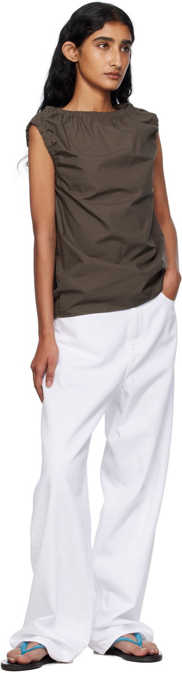 Majica brez rokavov Baserange Baserange Mia Gathered Blouse Rjava | TSMI-PO-AU25, 3