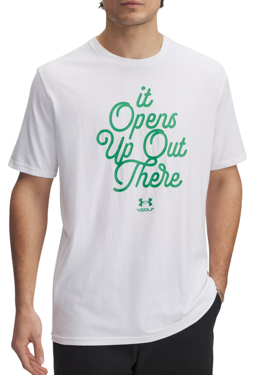 Majica Under Armour UA 60/40S Golf Open Up Short Sleeve T-Shirt Bela | 1390182-100
