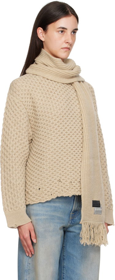 Pleteni pulover Maison Margiela MM6 Maison Margiela Knit Sweater with Scarf Siva | S52HL0049 M13132, 4