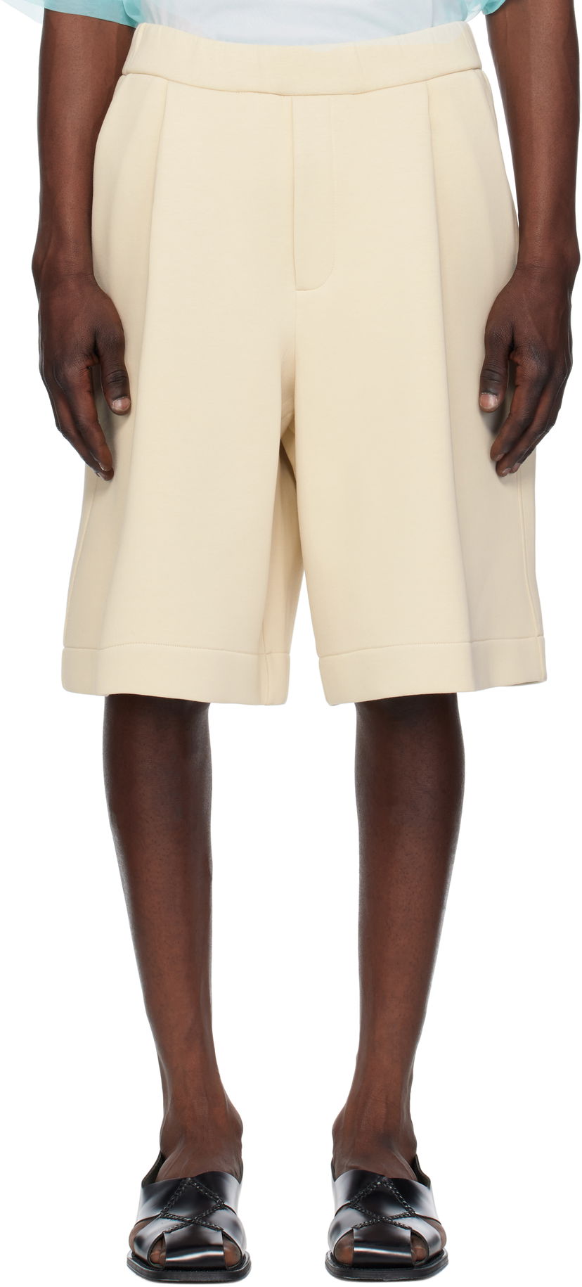 Kratke hlače Dries Van Noten Dries Van Noten Neoprene Shorts Bež | 251-021139-1622