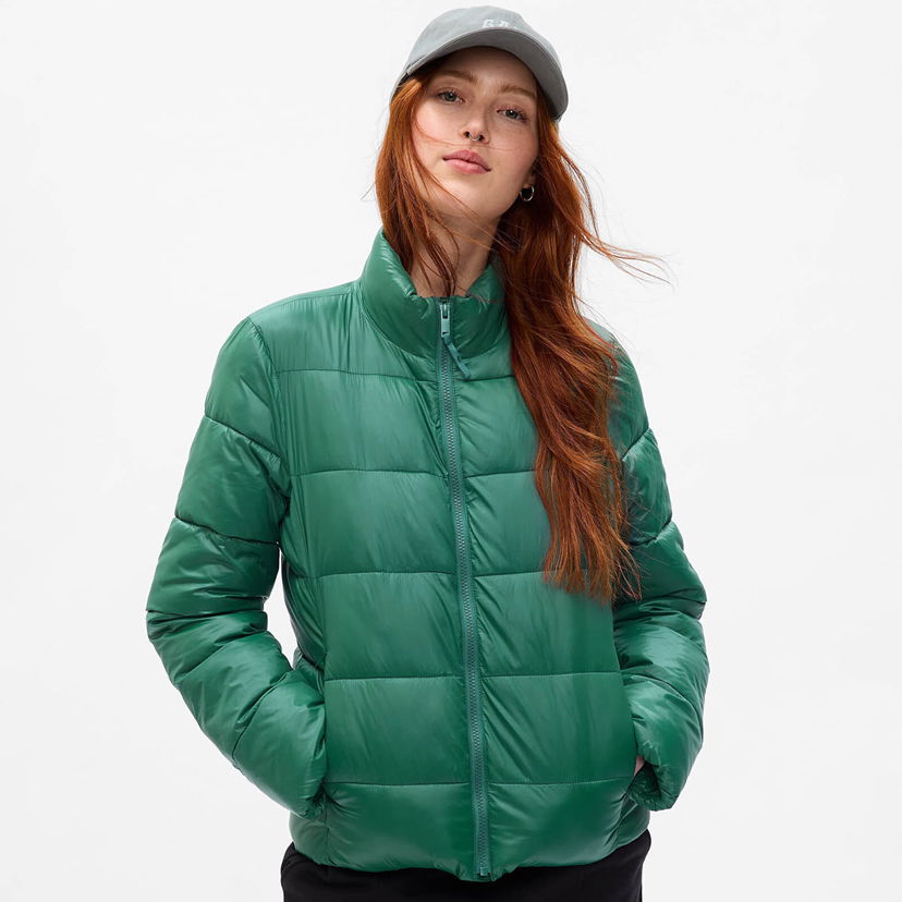 Puhovka GAP Jacket Logo Puffer Jacket June Bug XXS Zelena | 724309-04
