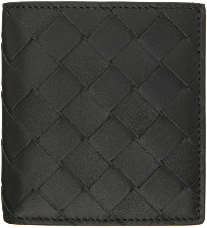 Denarnica Bottega Veneta Slim Bifold Leather Wallet Črna | 749400VCPQ6
