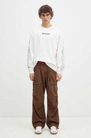 Cargo hlače Pleasures PLEASURES Public Utility Pants Rjava | P24W011, 5