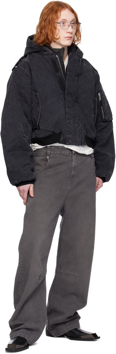 Bomber jakna Entire Studios Entire Studios W2 Denim Hooded Bomber Jacket Črna | ES2307IR, 3