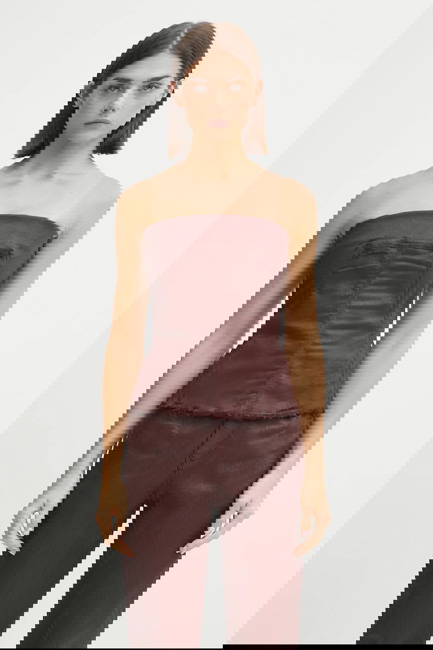 Majica brez rokavov Rick Owens Rick Owens DRKSHDW Bustier Top Rjava | DS02E7129.SDSW, 0