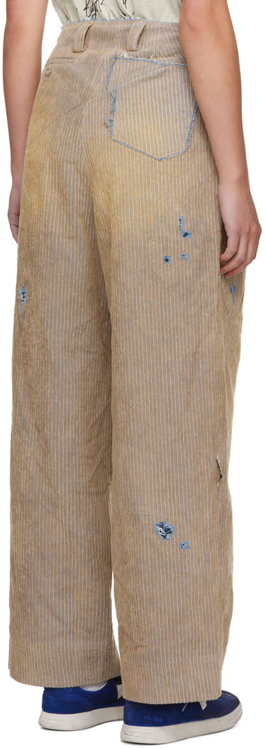 Hlače ADER ERROR Carid Wide Leg Distressed Trousers Bež | BMADFWBT0106BG, 2