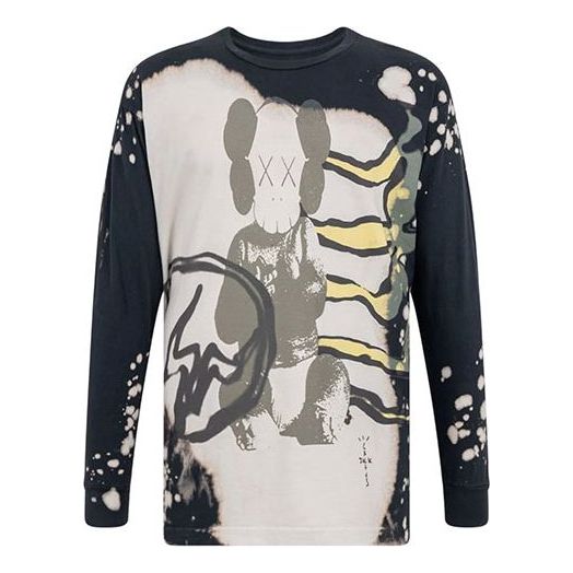 Majica Cactus Jack by Travis Scott Travis Scott Cactus Jack x Kaws For Fragment Long Sleeve T-Shirt Črna | CJFN-SS13, 0