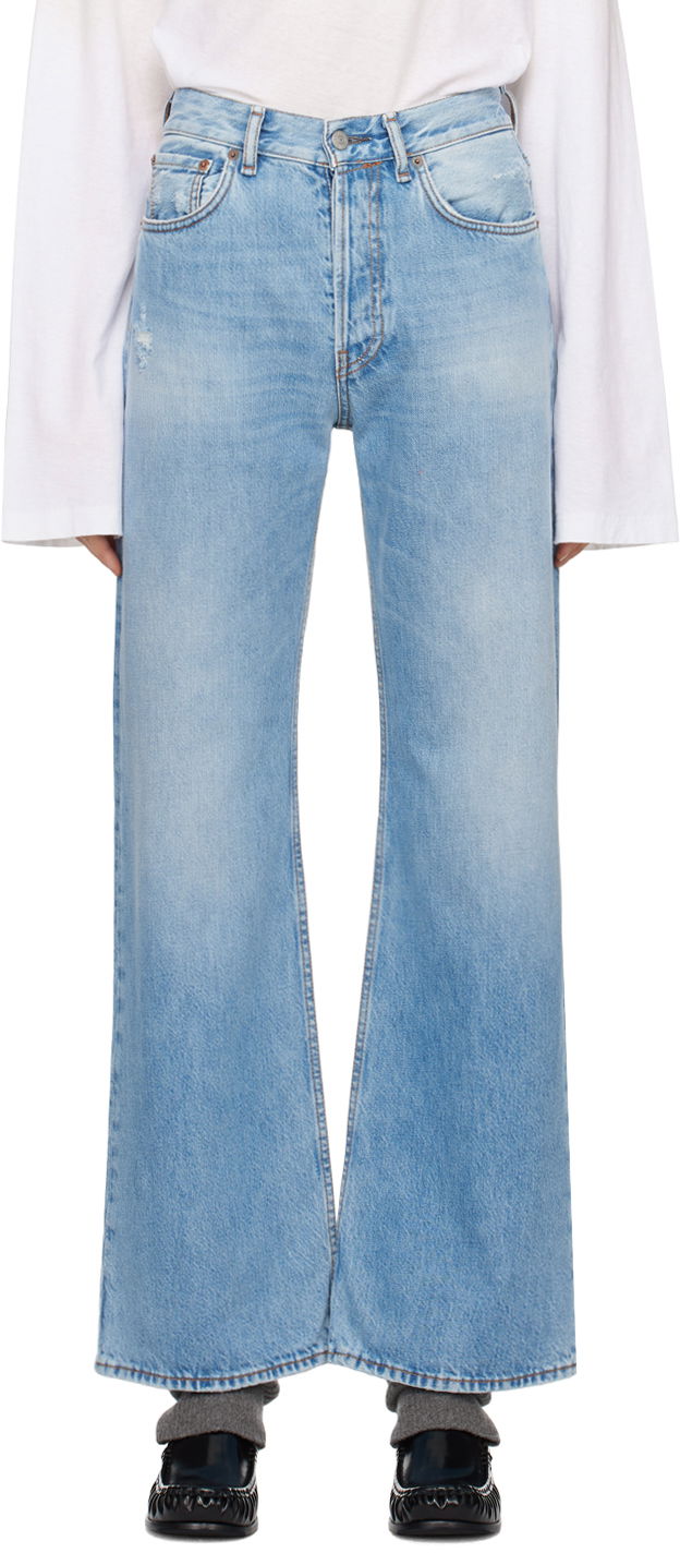Kavbojke Acne Studios Loose-Fit Jeans Modra | A00338-