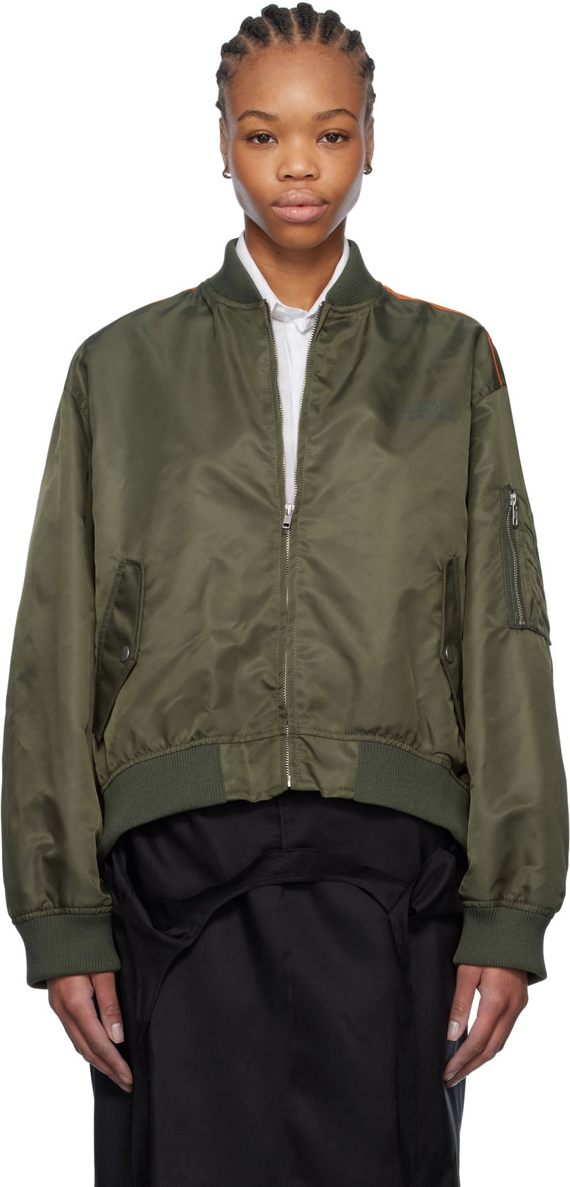 Bomber jakna Maison Margiela MM6 Maison Margiela Spliced Bomber Jacket Zelena | S52AM0315 M35257
