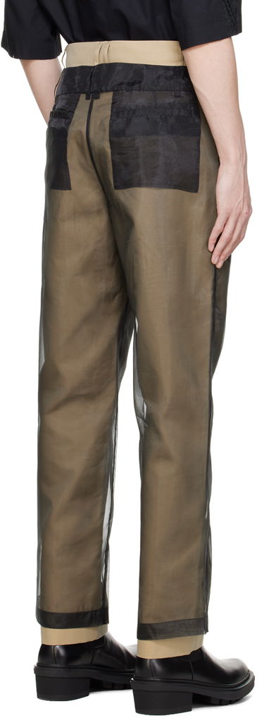 Hlače Feng Chen Wang Feng Chen Wang Layered Trousers Rjava | FUS17TR08, 2