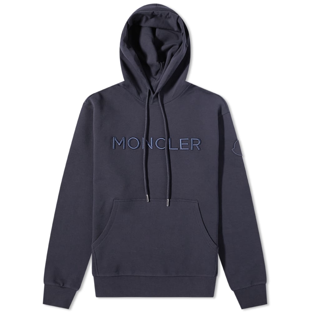 Pulover Moncler Logo Drawstring Popover Hoody Mornarica | 8G000-24-899WI-778, 0