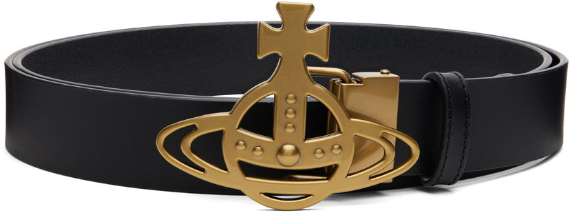 Pasovi Vivienne Westwood Vivienne Westwood Orb Buckle Belt Črna | 82010072U-L00CH-