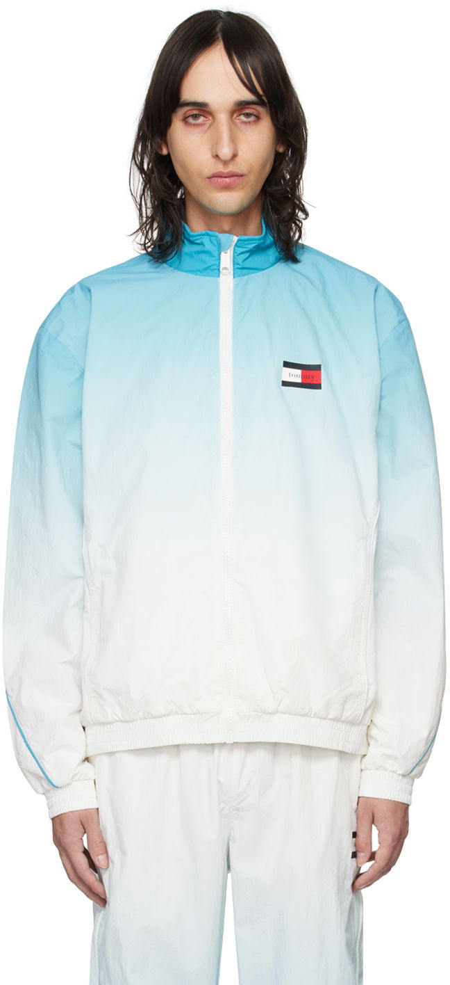 Jakna Tommy Hilfiger Tommy Jeans Blue & White Gradient Bela | DM18074 CV3