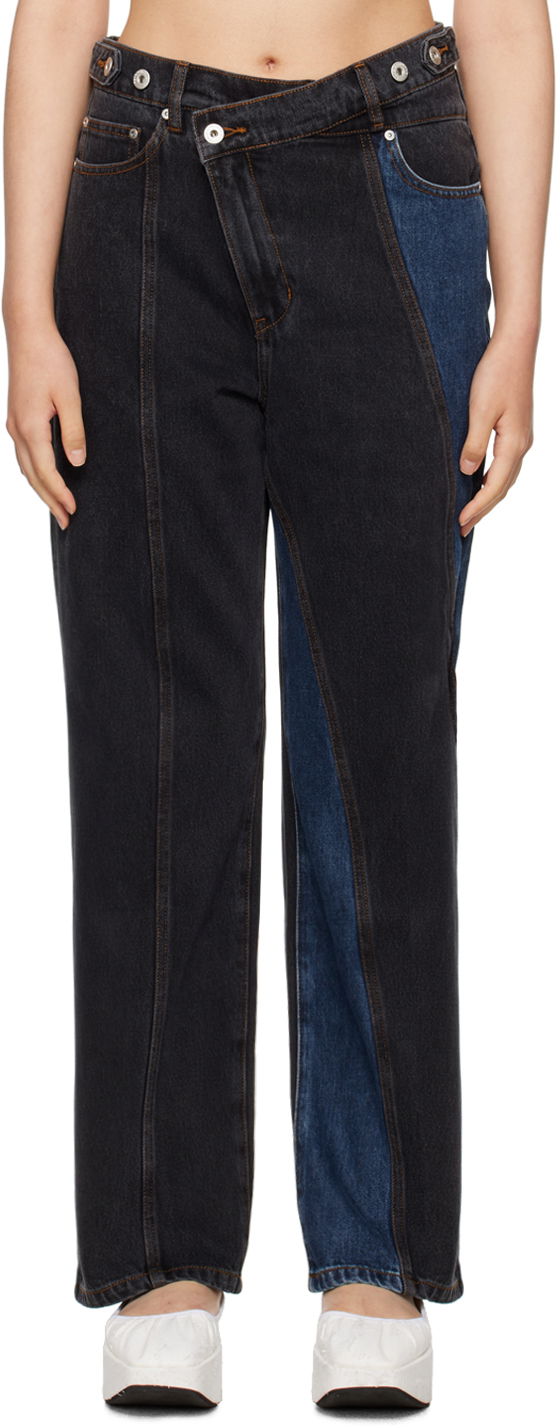 Kavbojke Feng Chen Wang Feng Chen Wang Paneled Jeans Modra | FUF16TR19