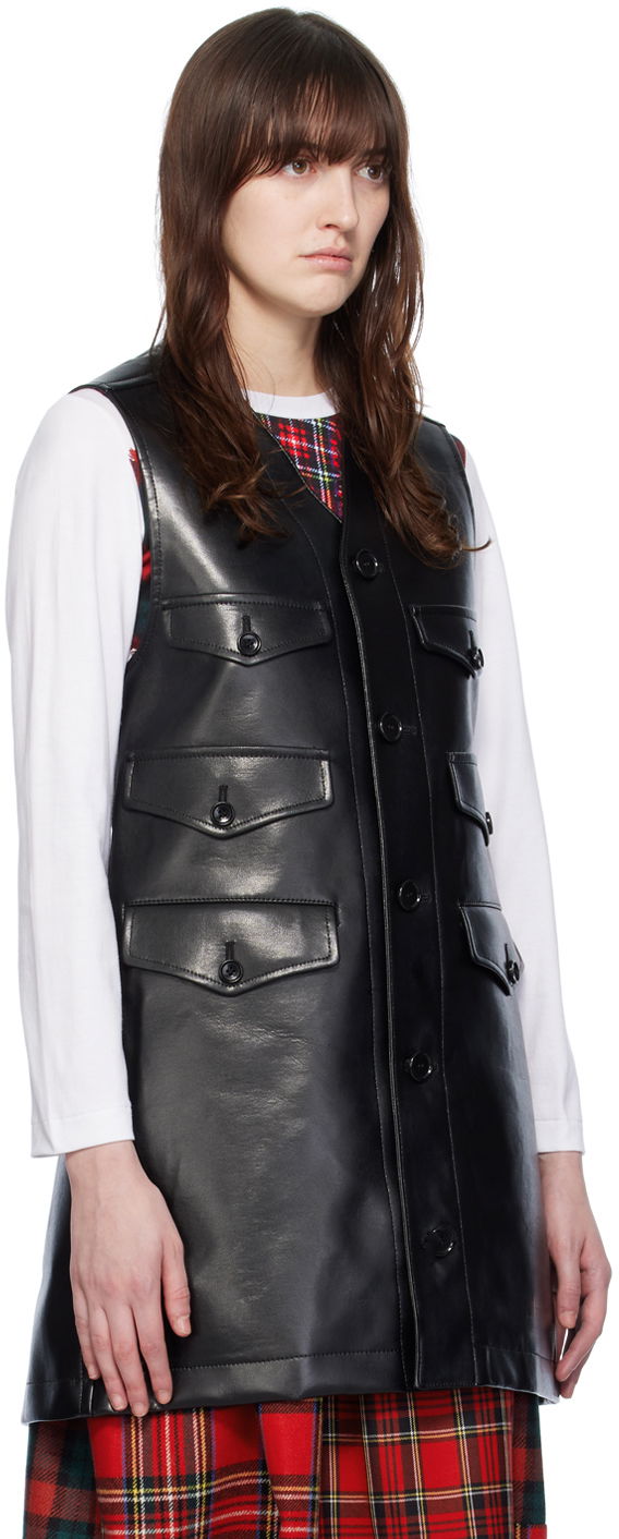Telovnik Comme des Garçons Comme Des Garçons Belted Faux-Leather Vest Črna | TL-V009-051, 1