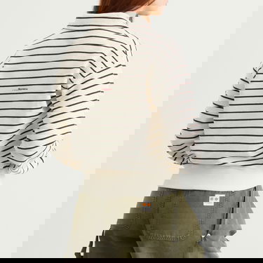 Pulover JW Anderson JW Anderson Striped Polo Sweatshirt, Size Large Bela | JW0243-PG1857-036, 3