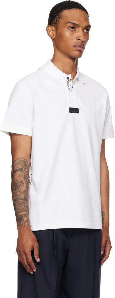 Polo majica Versace Versace Jeans Couture Outline Barocco Polo Črna | E78GAG627_EJ0003, 4