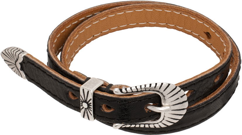 Zapestnica OUR LEGACY Cowboy Wrap Around Bracelet Črna | A4248CDB