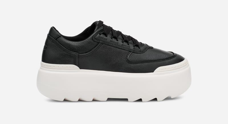 Oblačila UGG ® Marin Mega Trainer for Women in Black/Bright White, Size 6, Leather Črna | 1133970-BBGW, 0