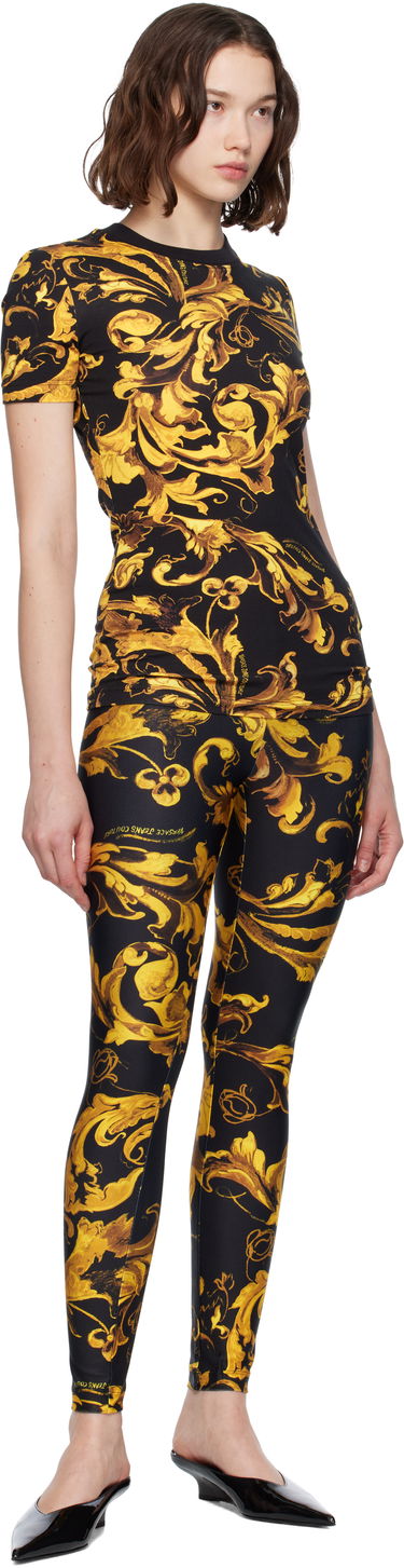 Majica Versace Versace Jeans Couture Barocco Jersey T-shirt Črna | E79HAH608_EJS504, 3