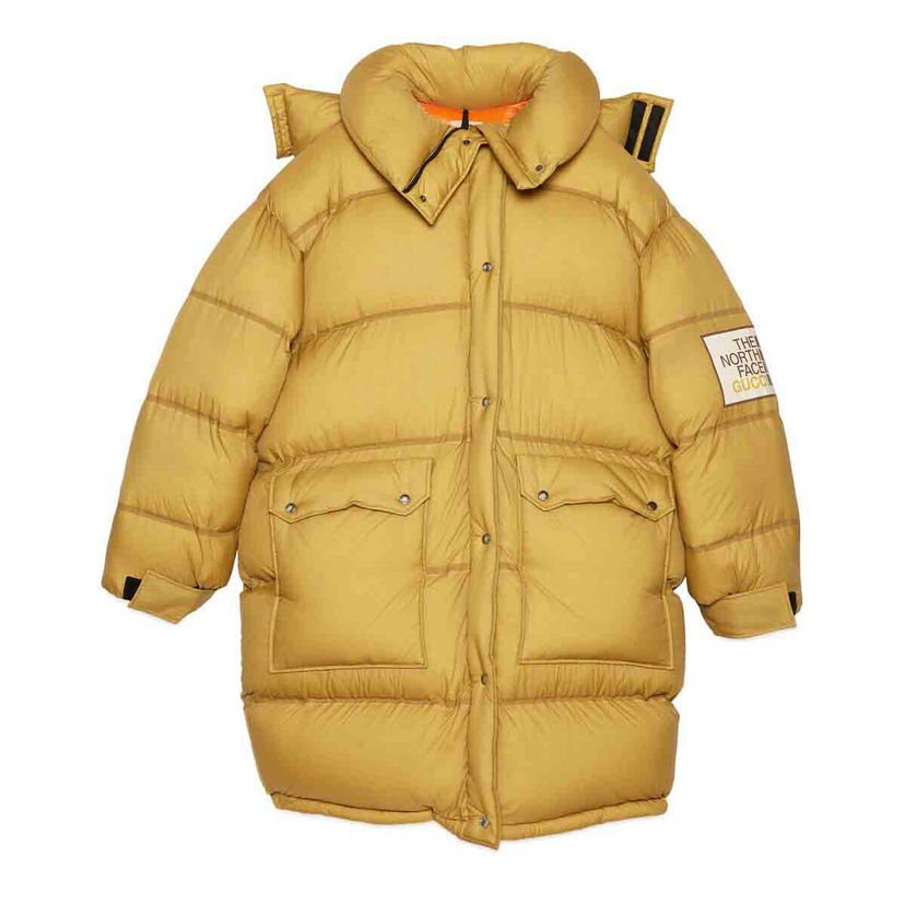 Puhovka Gucci The North Face x Padded Jacket Khaki Rumena | 671794 XAACY 3277