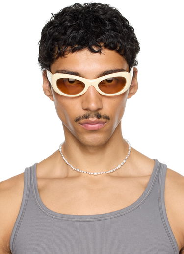 Sončna očala Port Tanger Port Tanger Khilna Sunglasses Bela | SSENSE Exclusive Oval, 3