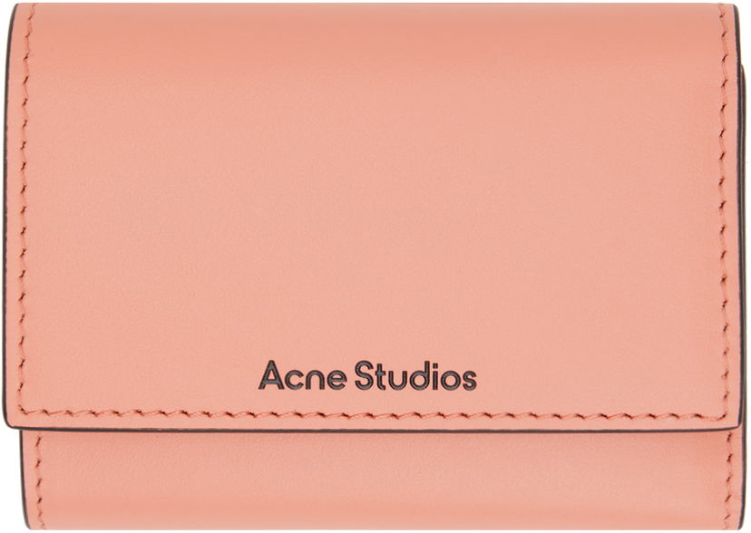 Denarnica Acne Studios Trifold Leather Wallet Roza | CG0232-