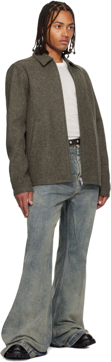 Kavbojke Rick Owens Flared Wide-Leg Distressed Jeans Concordians Bolan Modra | RR02E1335 DWG, 4