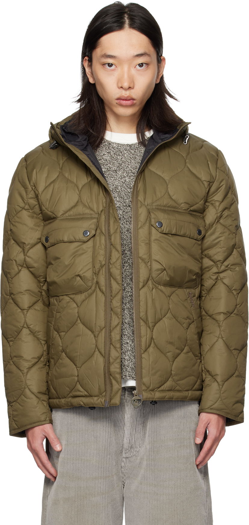 Jakna Barbour Barbour Re-Engineered Spey Hooded Quilted Jacket Zelena | MQU1857SN71