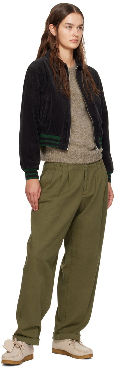 Hlače YMC YMC Keaton Pleated Trousers Zelena | Q4AZG, 3