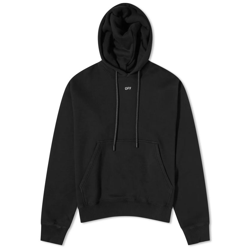 Pulover Off-White Stamp Logo Skate Popover Hoodie Črna | OMBB085F23FLE0011001