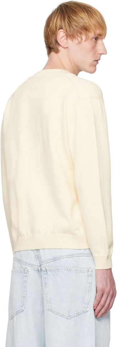 Pleteni pulover MAISON KITSUNÉ Maison Kitsuné Fox Head Embroidered Cardigan Rumena | OM02135KT1135, 2