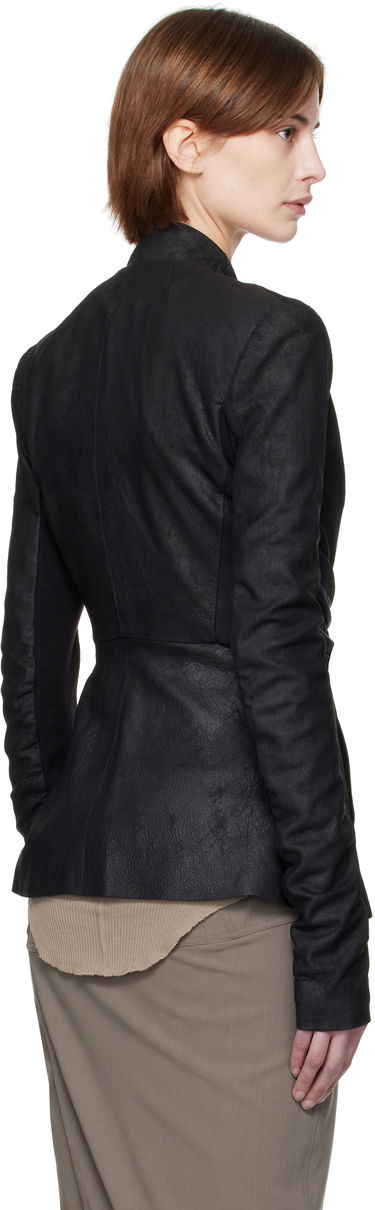 Jakna Rick Owens Rick Owens Hollywood LS Strutter Leather Jacket Črna | RP01E7700 LBA, 2