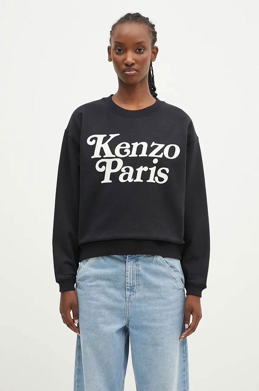 Pulover KENZO Regular Crewneck Sweatshirt Črna | FE52SW1274MF.99
