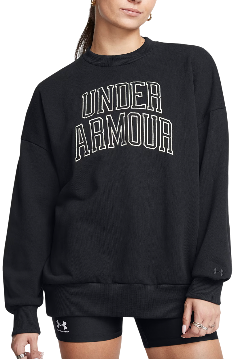 Pulover Under Armour Crewneck Sweatshirt Črna | 1386493-001