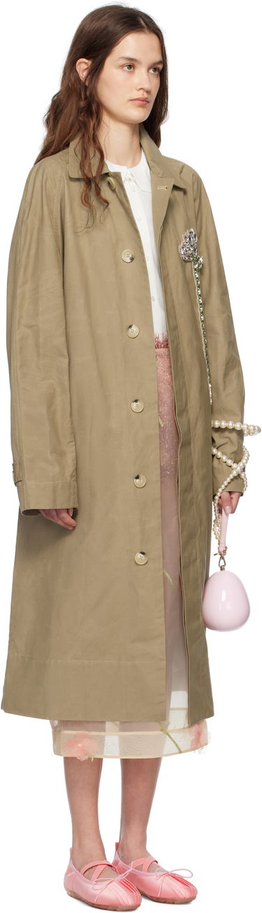 Trenčkot Simone Rocha Simone Rocha Embellished Carnation Car Coat Bež | 2068DB-W 1247, 1