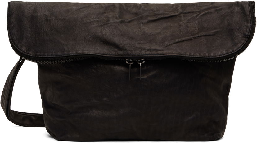 Torba za čez ramo Yohji Yamamoto YOHJI YAMAMOTO Flap Leather Shoulder Bag Črna | HP-I02-770
