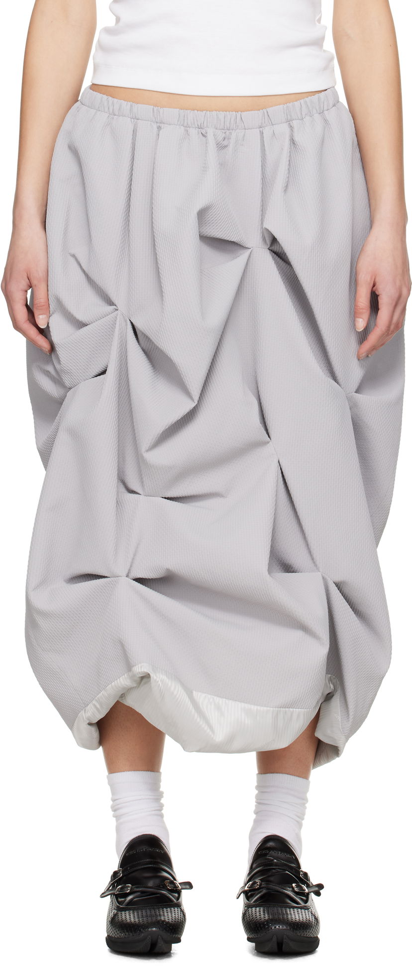 Krila ADER ERROR ADER error Midi Gathered Skirt Siva | BO01SSSK0302GR